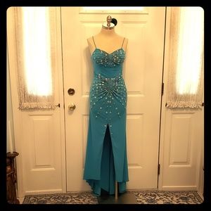 Light blue evening gown